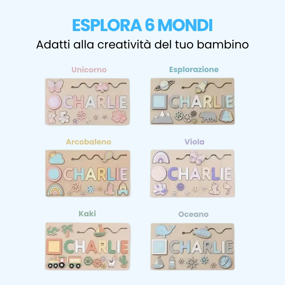 Puzzle in Legno con Nome Personalizzato