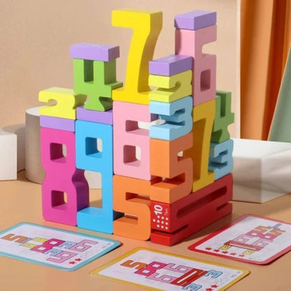 NumberBlocks™ – Gioco di Costruzioni in Legno Montessori