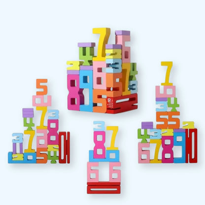 NumberBlocks™ – Gioco di Costruzioni in Legno Montessori