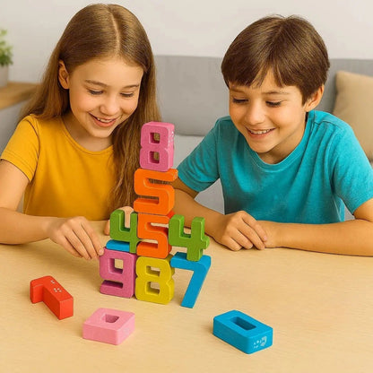 NumberBlocks™ – Gioco di Costruzioni in Legno Montessori