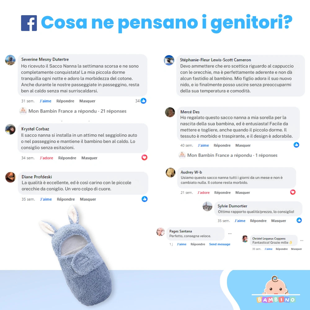 Sacco Nanna con Coniglietto per Neonato