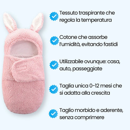 Sacco Nanna con Coniglietto per Neonato
