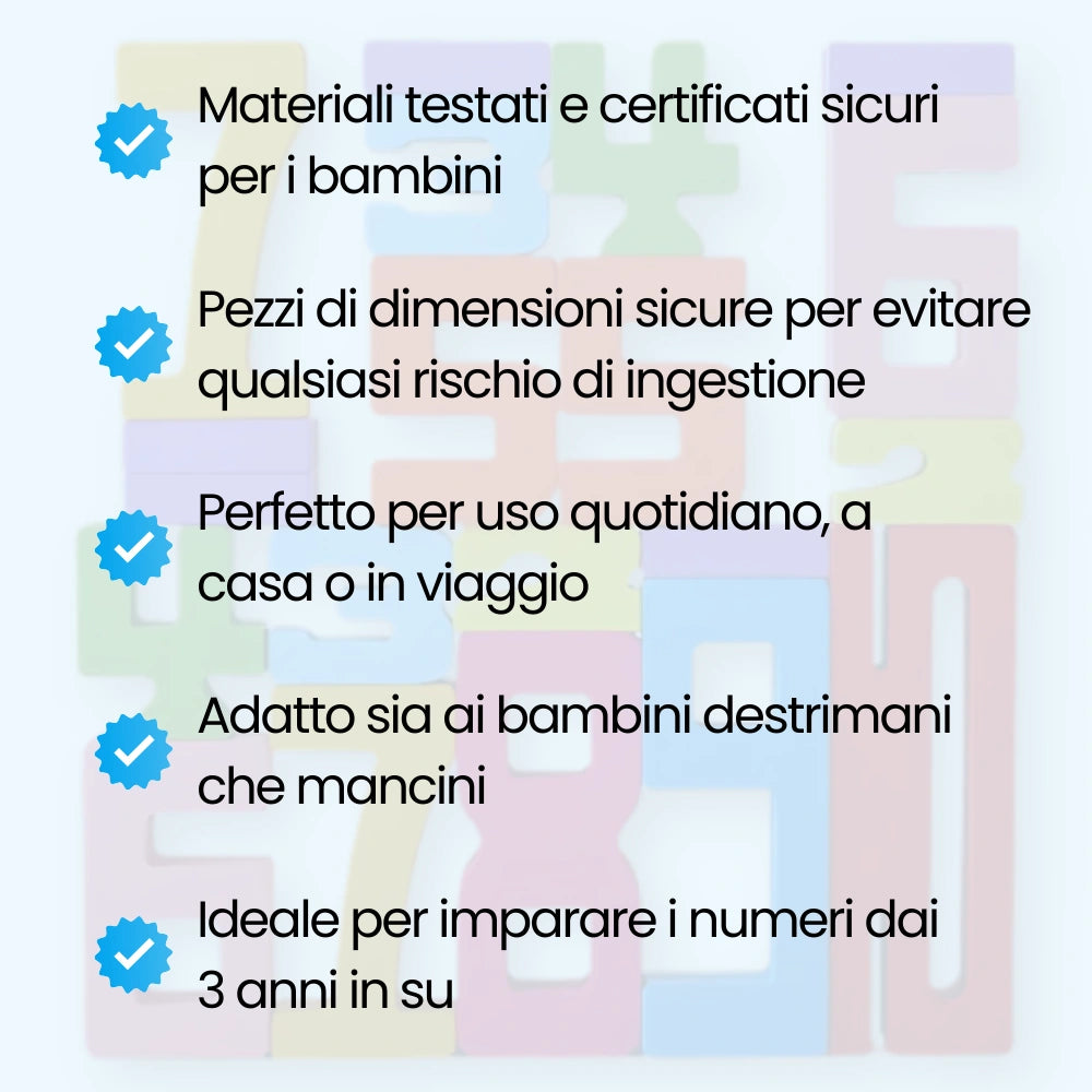NumberBlocks™ – Gioco di Costruzioni in Legno Montessori