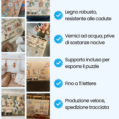 Puzzle in Legno con Nome Personalizzato