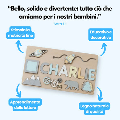 Puzzle in Legno con Nome Personalizzato