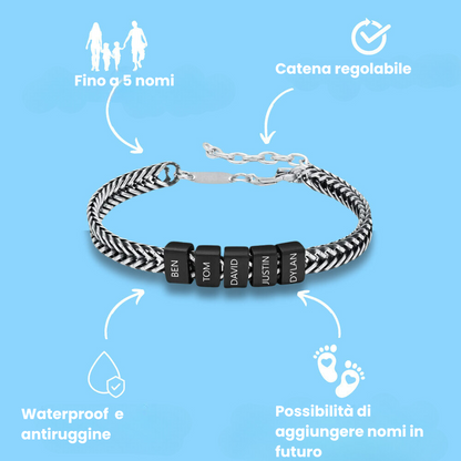 Bracciale di famiglia personalizzato